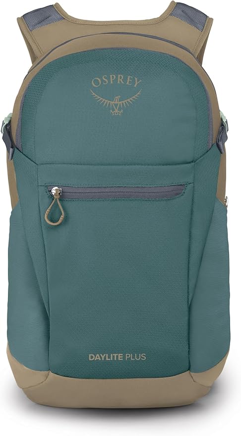 Osprey Daylite Plus Commuter Backpack - Lightweight, Everyday Pack with Laptop Sleeve and Water Bottle Pockets - Ideal for Work, School, and Travel with Versatile Storage, Cascade Blue/Latte Brown