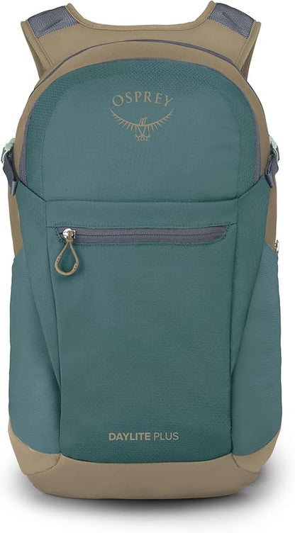 Osprey Daylite Plus Commuter Backpack - Lightweight, Everyday Pack with Laptop Sleeve and Water Bottle Pockets - Ideal for Work, School, and Travel with Versatile Storage, Cascade Blue/Latte Brown
