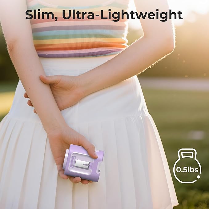 AMACOOL Mini Portable Waist Fan Clip on, 13000RPM 4-Speeds Personal Neck Fans, Up to 24H Battery Life, Rechargeable Wearable Shirt Belt Fan for Outdoor Work Jobsite Travel Camping, Gifts for Men