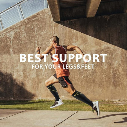 fenglaoda Compression Socks Women Men 6 Pairs, Knee High Best Support Circulation Socks for Running, Travel, Flight, Nurse