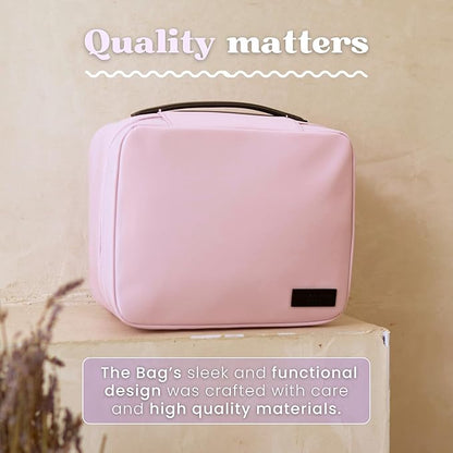 CLEAN SKIN CLUB Clean Towels XL Dedicated Travel Cosmetic Makeup Bag, Portable Large Capacity Beauty Toiletry Water Resistant Organizer Case with Dividers, Zipped Compartments