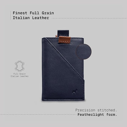 The Frenchie Co. - Speed Cardholder - Minimalist Front-Pocket Wallet - Ultra-slim RFID Blocking Card Holder - Quick-access Front Slot, Holds up to 6 Cards, Full-grain Italian Leather