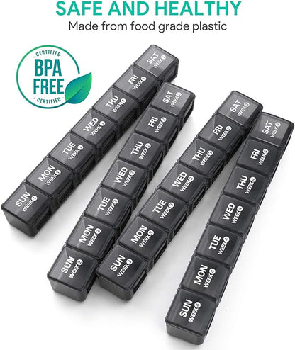 TookMag Monthly Pill Organizer 28 Day Pill Box, Large Medicine Pill Organizer 4 Weeks, One Month Pill Box Pill Case Travel Pill Organizer with Dust-Proof Container for Pills/Vitamin/Supplements