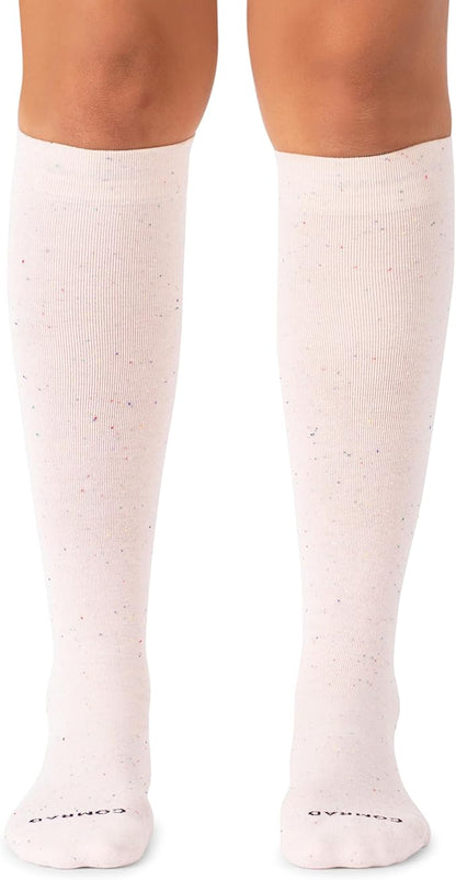 Comrad Recycled Cotton Knee High Socks - 15-20mmHg Graduated Compression Socks - Soft & Breathable Support Socks, Unisex