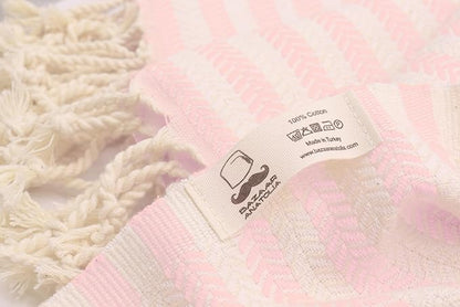 Bazaar Anatolia Turkish Beach Towel – 100% Cotton, Quick Dry, Sand Free Pink Picnic Blanket for Bathroom and Travel – Oversized 71x39 Inches – Arpa Pink