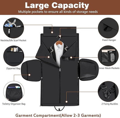 Garment Duffel Bag for Travel - ITIEZY Convertible Carry on Garment Duffel Travel Bag for Women Men Large Weekender Bag with Shoes Pouch 2 in 1 Hanging Suit Travel Duffel Bag 3pcs Set