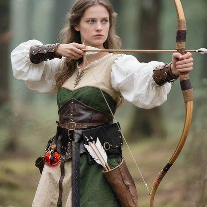 Renaissance Belt Pouch Viking Leather Medieval Belt Waist Bag Pirate Cosplay Festival Halloween Adjustable Accessories (Bottles-Black)