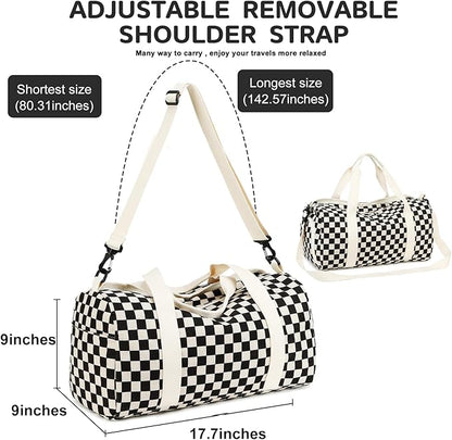 BLUBOON Duffle Bag Girls Kids Cute Gym Bag with Shoes Compartment & Wet Separation Waterproof Sports Overnight Travel Bag