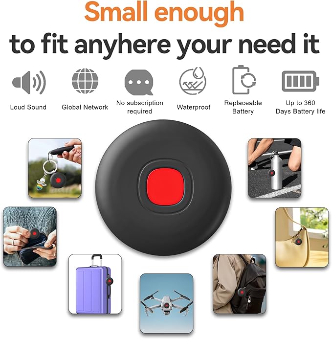 Air Tracker Tags for Android or iOS, Dual System Smart Bluetooth Tags, Find My or Google'S Find Hub App, Keys Finder and Item Locator, Waterproof Luggage Tracker for Keys, Wallets, Bags
