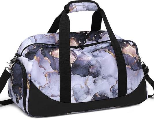 JIANYA Kids Overnight Duffle Bag Girls Boys Sport Gym Bag with Shoe Compartment & Wet Pocket, Carry On Weekender Travel Bag for Kid Girl Boy