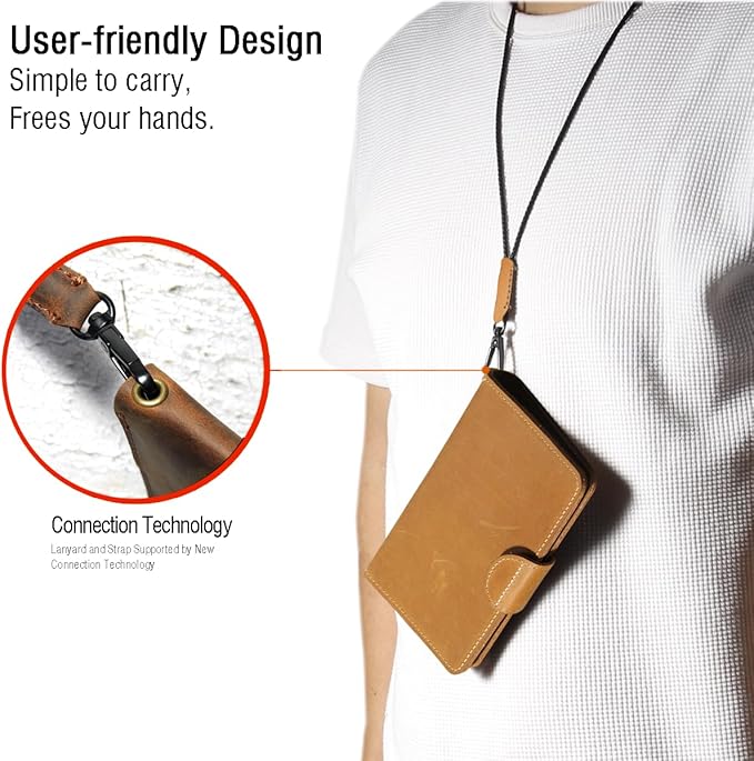 Genuine Leather Passport Holder with AirTag Slot(Hidden) | RFID Blocking Passport Holder for Travel | for 2 Passport Books | for Men Women & Family