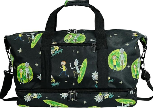 BlackGreen Travel Duffel Bag with Bold and Vibrant Design, Spacious Interior, Adjustable Shoulder Strap, Durable Construction, Perfect for Travel, Gym, or Weekend Getaways