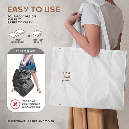 72inches Garment Bag with Zipper Pocket, Wedding Dress Bag for Gowns Long, White