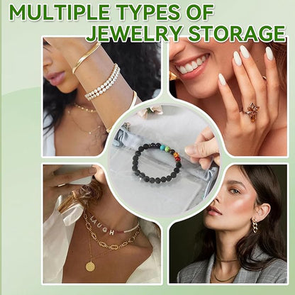 Jewelry Organizer Case Travel Clear Earring Organizer Case Transparent Jewelry Storage Book (Light blue, with 48 Pcs large Jewelry Pouches)