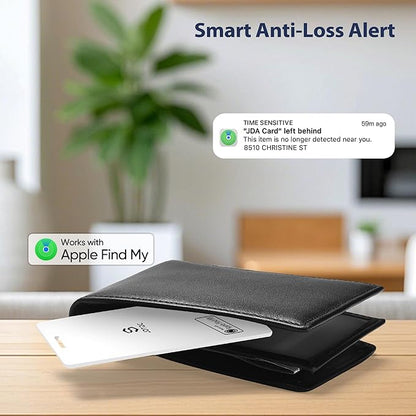 Thin-Finder-for-Wallet[Apple MFi Certified], Card-Tracker Works with Apple Find My (iOS Only), Smart-Tags-Tracker-Card for Wallet/Luggage/Passport, Bluetooth-Smart-Card, IP68 Waterproof, 1 Pack