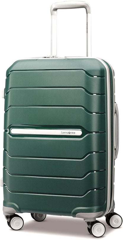 Samsonite Freeform Hardside Carry-On Luggage with Spinner Wheels - Hardshell Suitcase - TSA, Airline-Approved - Expandable Hard Shell, Smooth Rolling Wheels for Lightweight Travel - Sage Green