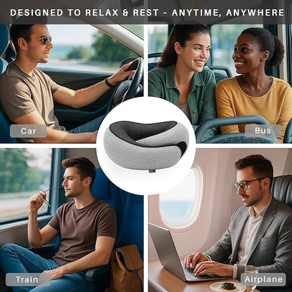 CHAT BLANC Travel Neck Pillow for Airplane, New Memory Foam Neck Travel Pillow for Airplanes, Airplane Pillow, Plane Pillow, Neck Pillow for Traveling Suitable for Airplanes