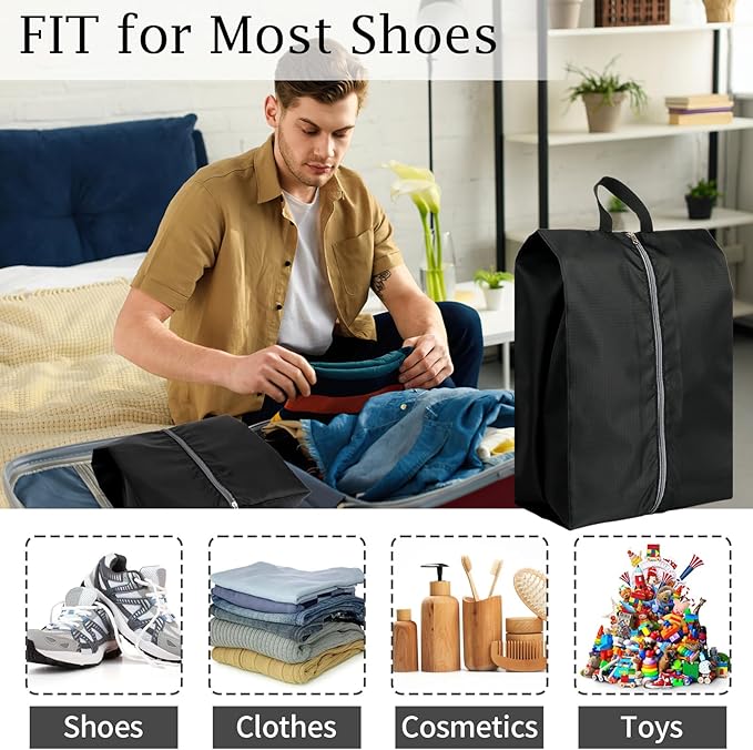 Shoe Bags for Travel, Set of 8 Pack Shoe Travel Bags for Packing, Large Waterproof Portable Travel Shoe Bag with Zipper Travel Essentials Women for and Men