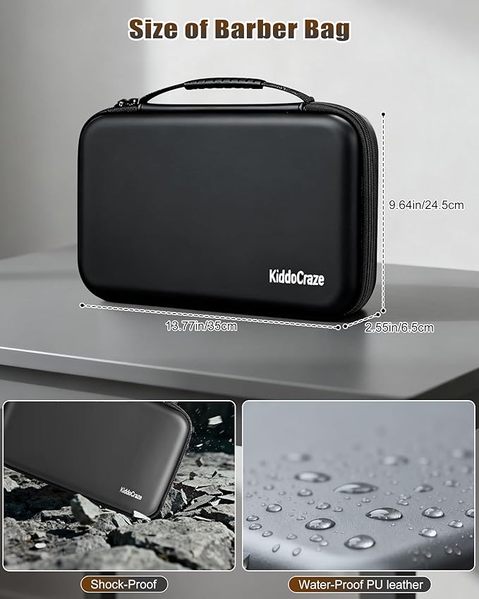 Barber Bags for Hair Clippers and Supplies, Hair Cutting Barber Case Supplies Organizer, Hair Trimmer Organizer for Men Razor Guard Grooming Kits (Case Only)