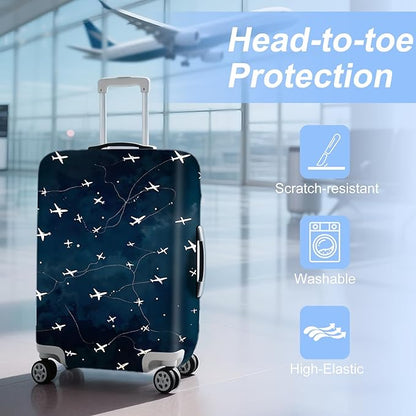 ANNA QUEEN Travel Luggage Cover Suitcase Protector Suitcase Cover Anti-Scratch,Stretchable Bag Cover Washable Durable Polyester