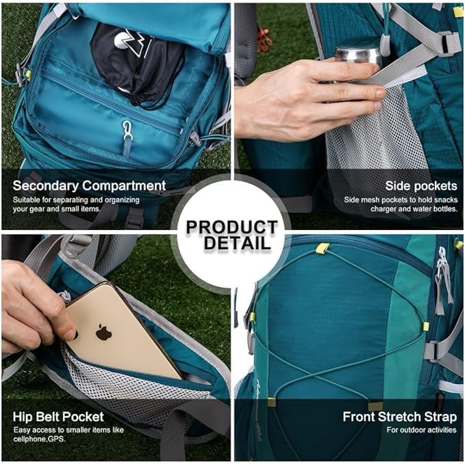 MOUNTAINTOP 25L/40L Hiking Backpack,Lightweight Travel Backpack for Men Women Outdoor Backpacking, Camping