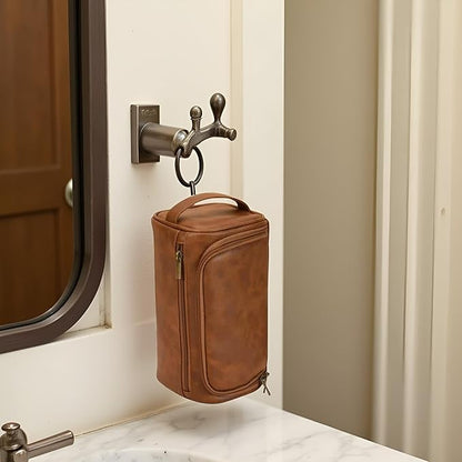 Personalized Small Toiletry Bag for Men,Minimalist Travel Toiletry Organizer Dopp Kit Water-resistant Shaving Bag for Toiletries Accessories,Ideal Chrismas Gifts For Men