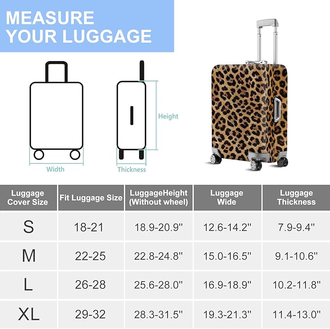 ANNA QUEEN Travel Luggage Cover Suitcase Protector Suitcase Cover Anti-Scratch,Stretchable Bag Cover Washable Durable Polyester