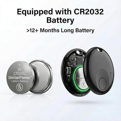 Mini Bluetooth Tracker,Air Tracker Tags for iOS/Android, Key Finder with Sound - Compatible with Apple Find My and Google Find My Device, Tracks Keys/Wallets/Luggage/Pets, No Subscription(Black-1Pcs)