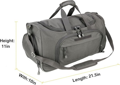 Gym Bag Duffle Bags for Men Women with Shoes Compartment Sport Weekend Travel Overnight Carry On Bag for Tactical Military Travel Work Out Bags (2.0 Grey)