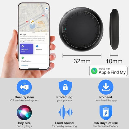 Air Tracker Tags-4 Pack Android or iOS, Apple & Android Tracker Tags, Bluetooth Tracker Smart Tag Works with Google'S Find Hub and Apple Find My App, Key Locator Wallet Finder with Sound