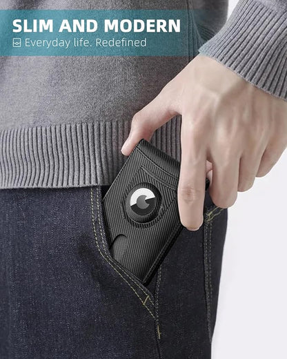 Zitahli Men's Wallets Airtag Holder Slim Rfid Leather with Gift Box