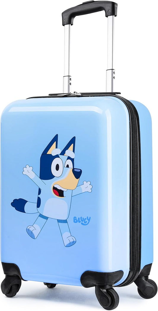 Bluey Kids Luggage with Wheels Rolling Suitcase Small Carry On Travel Suitcase Vacation Weekend Trips Travel Essentials