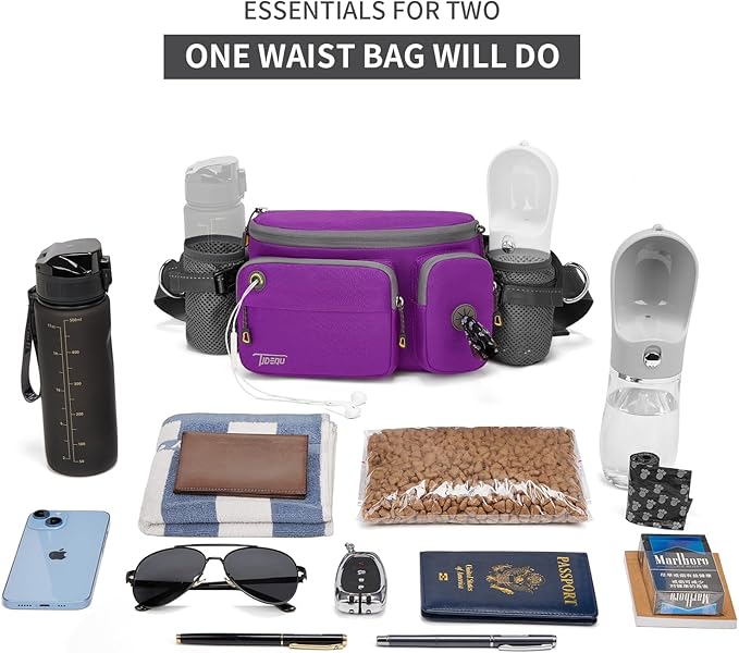 TUDEQU Hiking Fanny Pack for Men Women Large Hiking Waist Packs Mens Fanny Pack Crossbody Waist Bag for Men for Travel