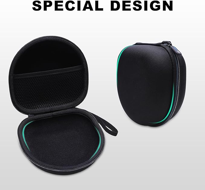 Kids Headphones Case Compatible with iClever BTH12 / BTH20/ BTH26/HS19, JoySpark, Candy Bila, EarFun, MIDOLA, IMYB Foldable Kids Headphones, Black Travel Storage Bag(Case Only)