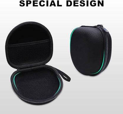 Kids Headphones Case Compatible with iClever BTH12 / BTH20/ BTH26/HS19, JoySpark, Candy Bila, EarFun, MIDOLA, IMYB Foldable Kids Headphones, Black Travel Storage Bag(Case Only)