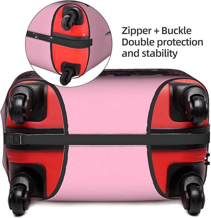 Travel Suitcase Protector African American Girl Elastic Protective Washable Luggage Cover With Concealed Zipper Suitable For 18-32 Inch(XL (for 29-32 inch luggage))