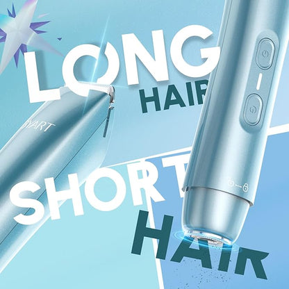 Dual Head Electric Shaver for Women - Rechargeable Body Hair Trimmer, 5-Min Fast Charge for Travel, Portable Facial Hair Removal for Ladies, Dermaplane Razor for Women Face, Birthday Gifts (Blue)