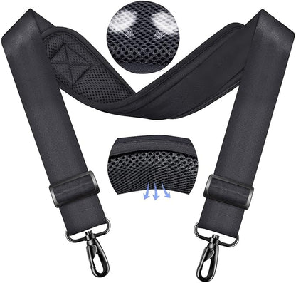 ZINMARK Shoulder Strap 59 inch, Extra-Thick Fixed Cushion Pad and Dual Clasps Universal Replacement Strap for Bags, Camera, Crossbody，Lawn mower -Dark Gray