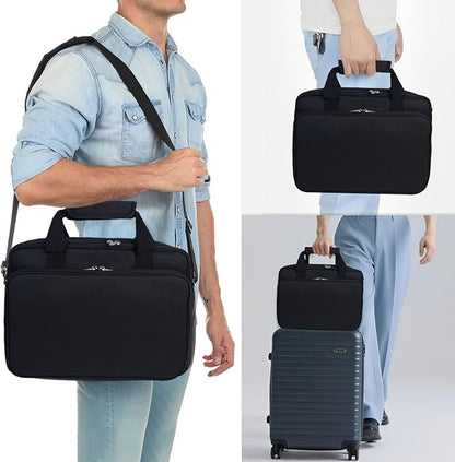 Barber Tool Bag, 13.9 * 3.94 * 11.02in Travel Case for Hair Clippers Hair Trimmer Storage Organizer Portable Clipper Case Barber Supplies Organizer Bag for Combs Clipper guards Men Razor Guard