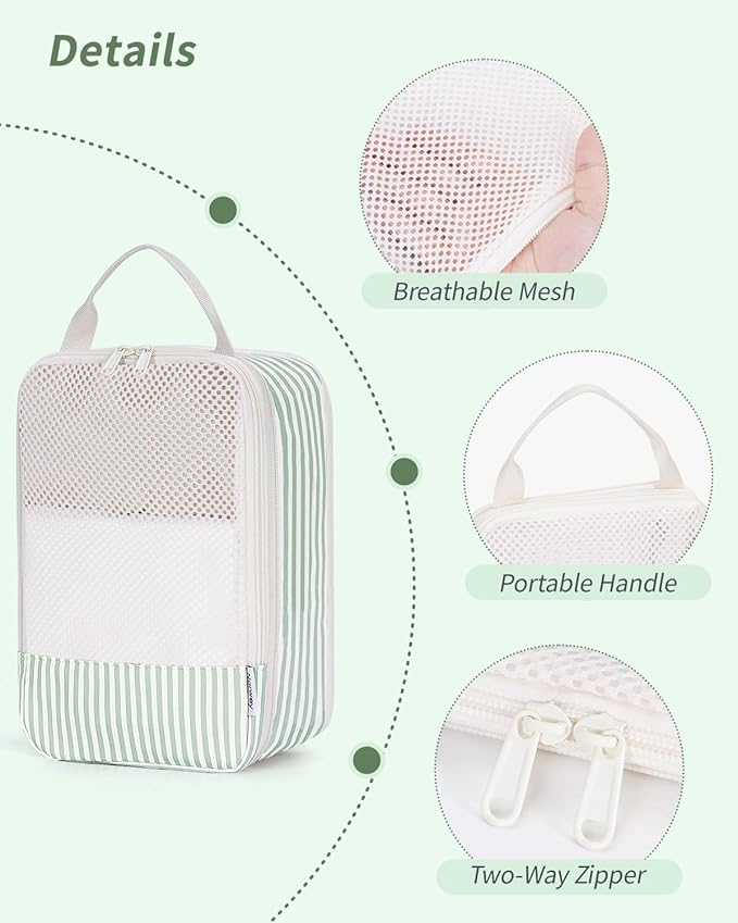 Narwey 6 Set Compression Packing Cubes for Travel Kids Women Carry on, Packing Organizers Bag for Backpack Luggage Suitcase Duffle Bags