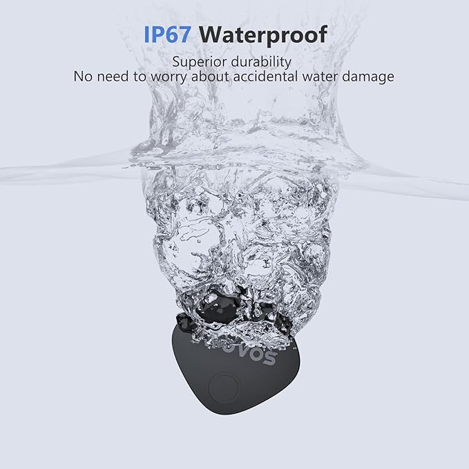 ATUVOS 2025 New Upgraded Dual System Air Tracker Tag-1 Pack, Compatible with iOS Apple Find My & Android Google Find Hub APP (Not for Huawei), Bluetooth Tracker for Keys, Luggage, Backpacks, Suitcases