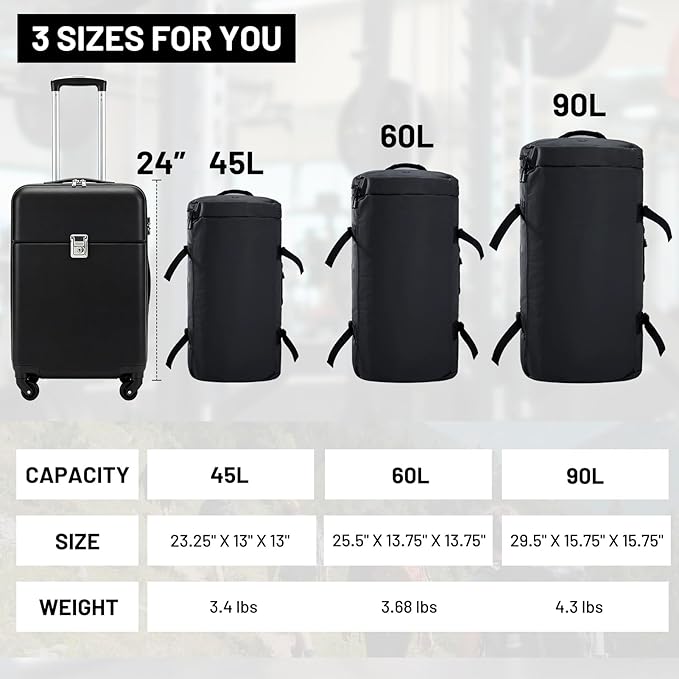 MIER Large Duffel Backpack Sports Gym Bag with Shoe Compartment, Heavy Duty and Water Resistant, Black, 90L