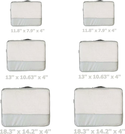 DoubleTrip Packing Cubes for Suitcases Carry on Luggage Organizer 6 Set Travel Accessories Lightweight Storage Bag Space Saver Clothes Pouch Large