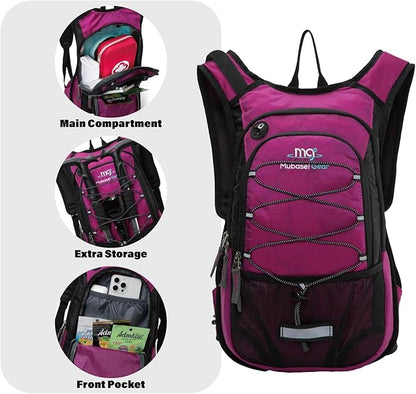 15L Insulated Hydration Backpack Pack with 2L Water Bladder Lightweight Hiking Backpack Bag for Women Men Daypack for Hiking Running Festival Camping Biking