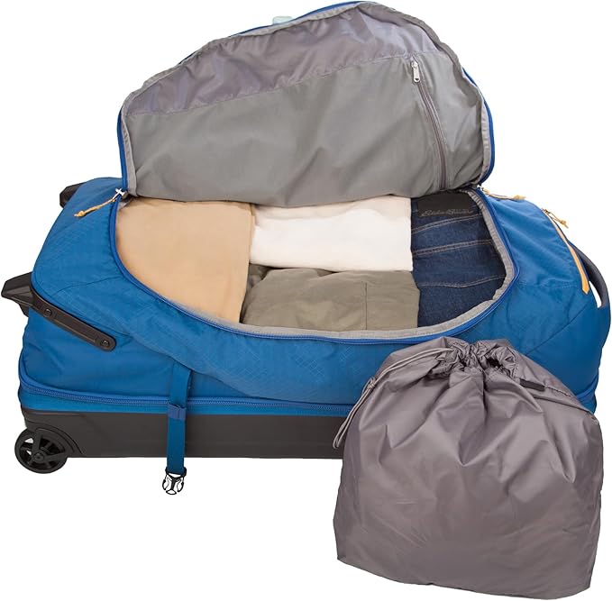 Eddie Bauer Expedition 34 Duffel 2.0 - Lightweight Travel Luggage Made From Rugged Polycarbonate and Nylon, True Blue