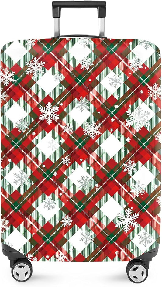 FOREVER QUEEN Retro grid Luggage Cover Suitcase Protector Suitcase Cover Anti-Scratch,Stretchable Bag Cover Washable Durable Polyester