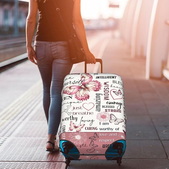 Travel Suitcase Protector African American Girl Elastic Protective Washable Luggage Cover With Concealed Zipper Suitable For 18-32 Inch(XL (for 29-32 inch luggage))