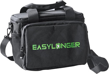 EASYLONGER Travel Carrying Case Compatible with ES960, MARBERO M82/M138, Apowking ‎R100, Anker SOLIX/A1727, etc. Battery Pack Storage Bag with Cable Organizer and Detachable Shoulder Strap, Black