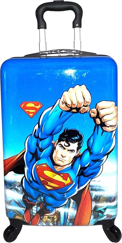 Fast Forward Superman Kids Luggage 20” Hard-Side Carry-On Spinner Luggage