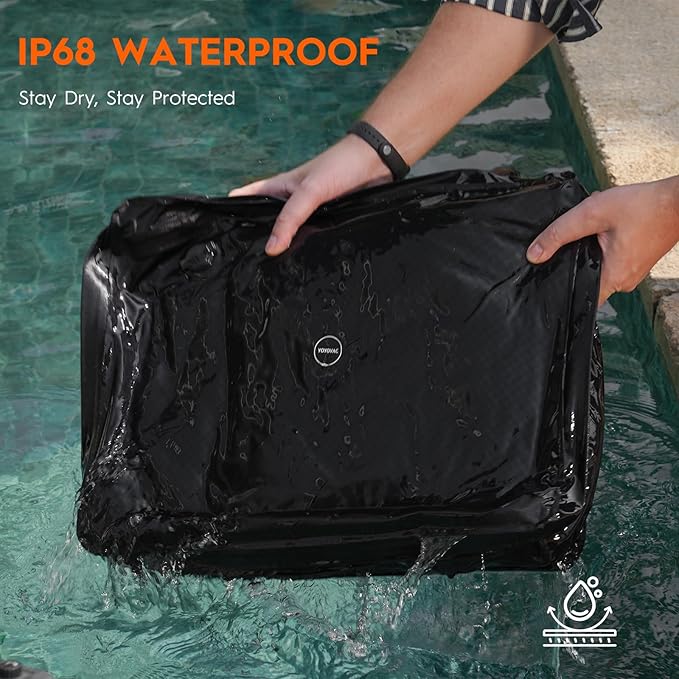 Vacuum Compression Bags with Wireless Pump – Space Saver Compression Bags for Luggage, No Checked Baggage, Triple Your Luggage Space, IP68, Reusable, Fits 20/24/28 Inch Suitcase (No Tracker)